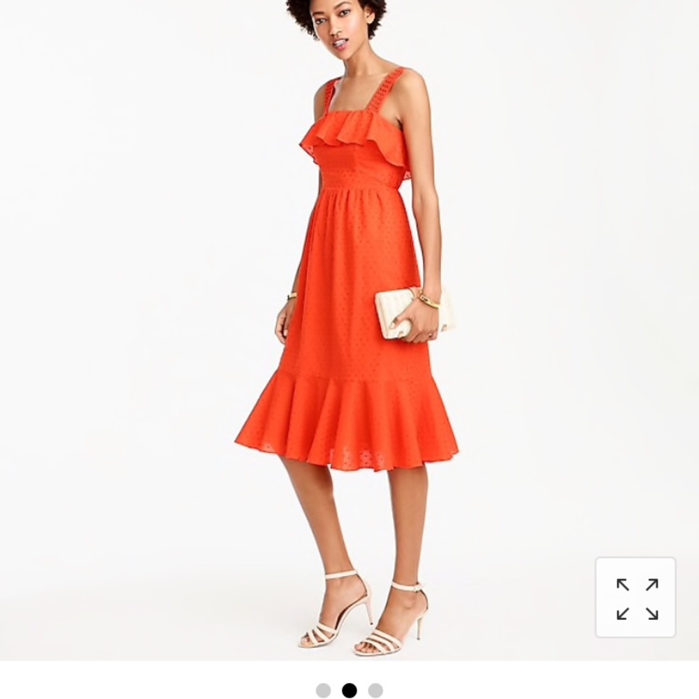 JCREW Ruffle eyelet dress G4621